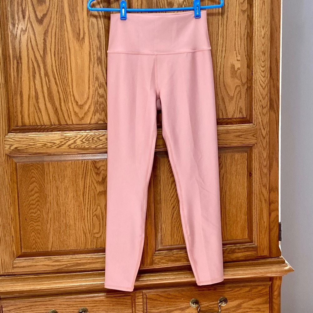 Alo Yoga High Waist Airlift Leggings Pink Compression Yoga Pants Womens Medium M